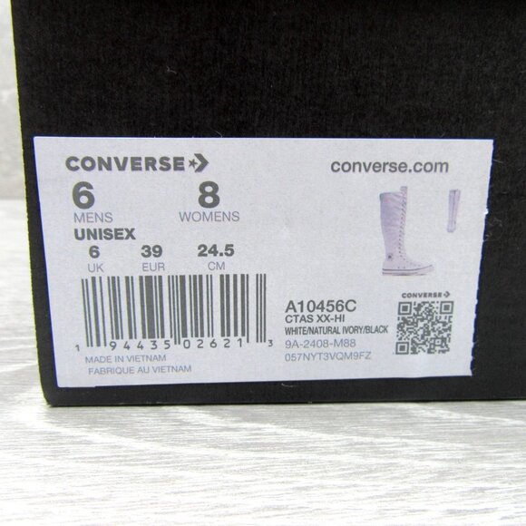 Converse Chuck Taylor All Star XX HI Women's Size 8 White Sneakers NEW - Picture 16 of 16